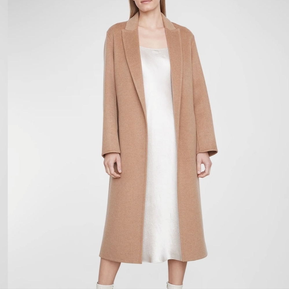 VINCELong Belted Wool-Cashmere Coat